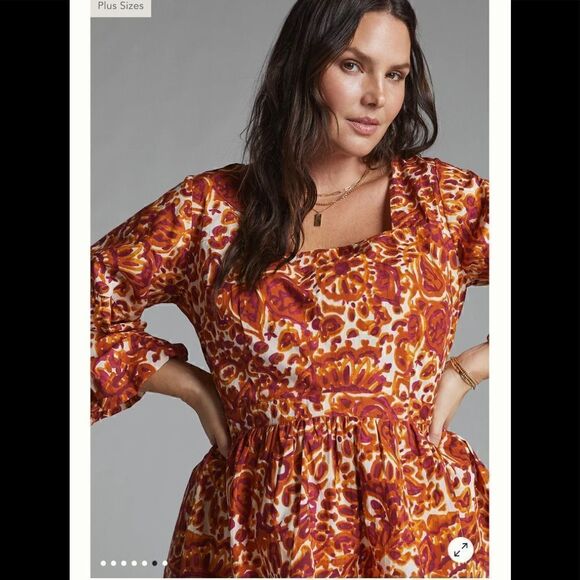 Anthropologie Floral Tie-Back Blouse - Picture 2 of 5